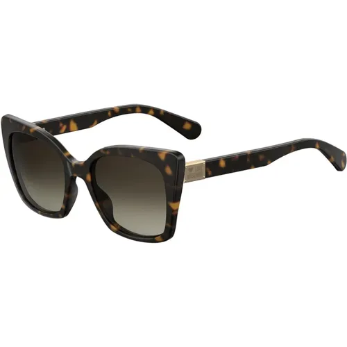 Stilvolle Sonnenbrille mit brauner Verlaufslinse - Love Moschino - Modalova