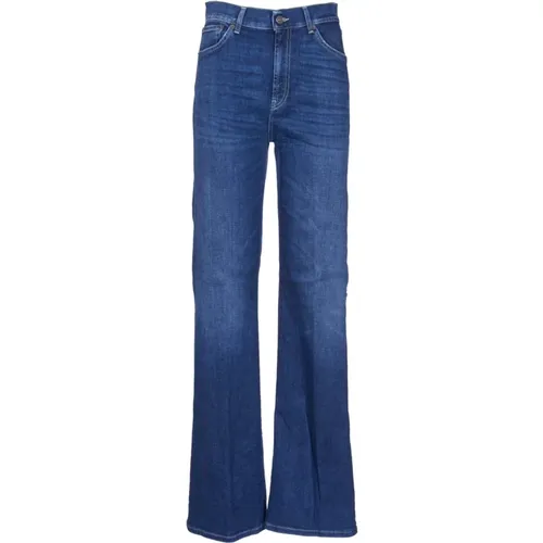 Dark Denim Mustache Trousers , female, Sizes: W25, W28, W29, W27 - Dondup - Modalova