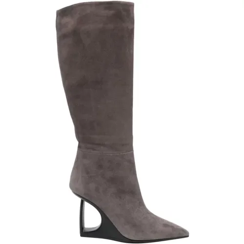 Suede Slip-On Wedge Boots , female, Sizes: 5 UK, 4 1/2 UK, 6 UK, 3 UK, 7 UK - Vic Matié - Modalova