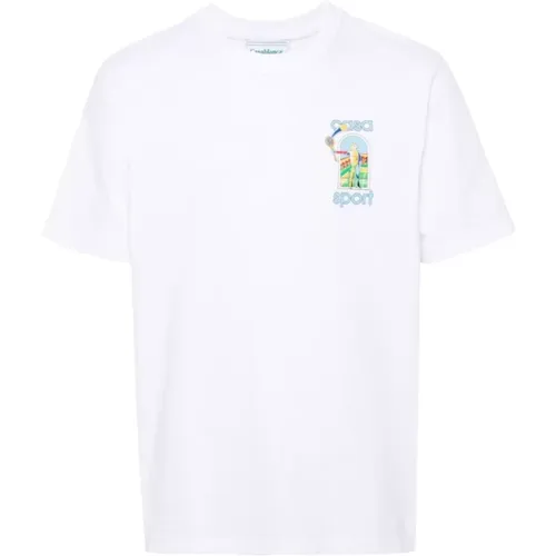 Stylisches T-Shirt Print 001-01 , Herren, Größe: 2XL - Casablanca - Modalova
