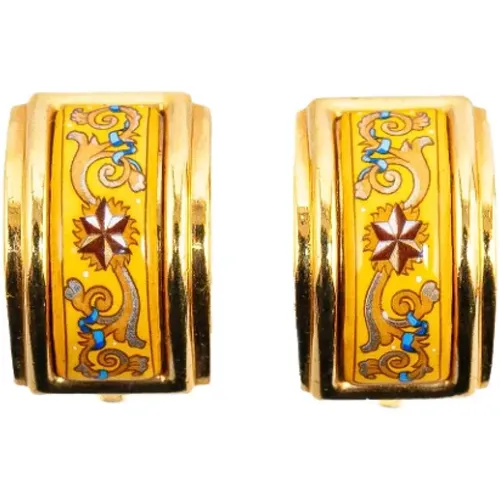 Pre-owned Jewellery, female, , Size: ONE SIZE Pre-owned Metal earrings - Hermès Vintage - Modalova