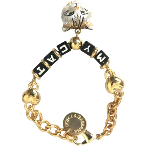 Katzenherz Charm Armband Goldton - Dolce & Gabbana - Modalova
