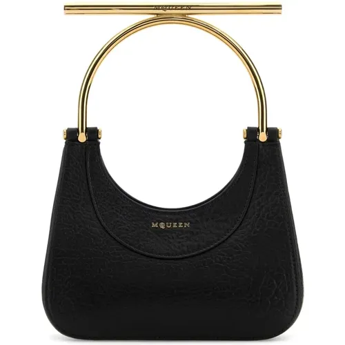 Handbags, female, , Size: ONE SIZE Mini Cross-Bar Handbag in Leather - alexander mcqueen - Modalova