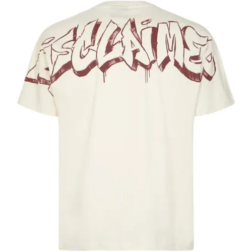 T-Shirts, male, , Size: L Jersey T-Shirt with Mural Effect - Disclaimer - Modalova