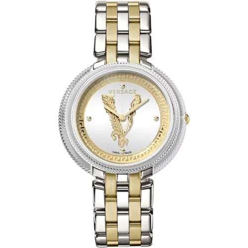 Watches, female, , Size: ONE SIZE Thea Stainless Steel Bracelet Watch - Versace - Modalova