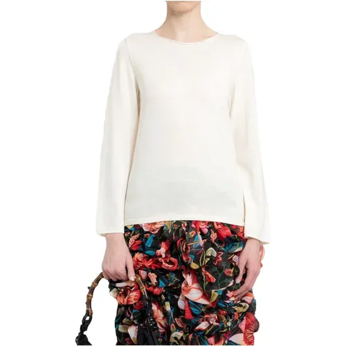 Weiße Wollmischung Pullover , Damen, Größe: S - Comme des Garçons - Modalova