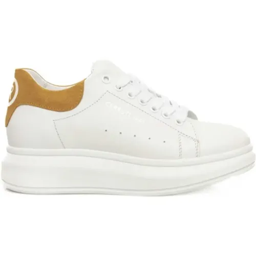 Platform Leather Sneakers Logo Side , female, Sizes: 5 UK, 3 UK, 4 UK - Cerruti 1881 - Modalova