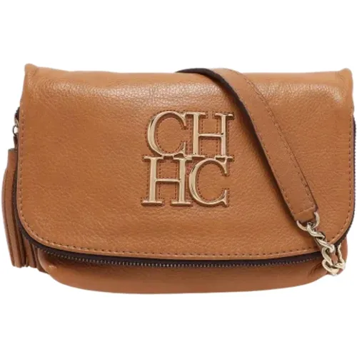 Pre-owned Leather shoulder-bags , female, Sizes: ONE SIZE - Carolina Herrera Pre-owned - Modalova