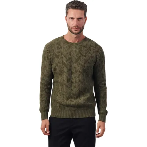 Grüner Wollpullover mit Zöpfen - Guess - Modalova