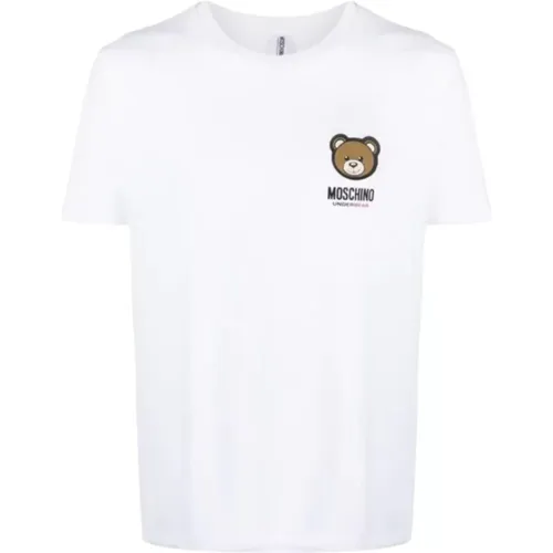 Weiße T-Shirt und Polo Kollektion , Herren, Größe: XL - Love Moschino - Modalova