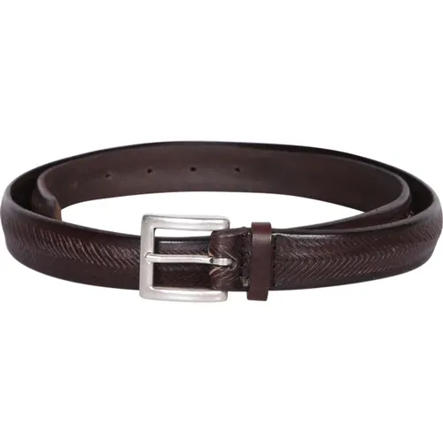 Leather Belt Buckle Fastening , male, Sizes: 115 CM, 105 CM, 90 CM, 110 CM, 100 CM - Orciani - Modalova