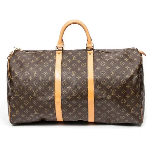 Pre-owned Weekend Bags, female, , Size: ONE SIZE Pre-owned Canvas travel-bags - Louis Vuitton Vintage - Modalova