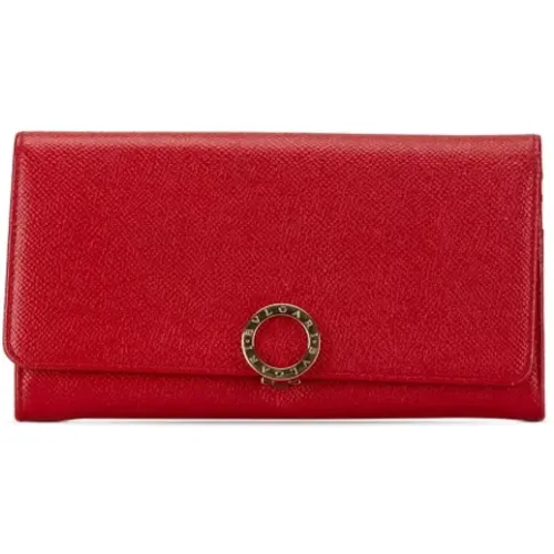 Pre-owned Wallets, female, , Size: ONE SIZE Pre-owned Leather wallets - Bvlgari Vintage - Modalova