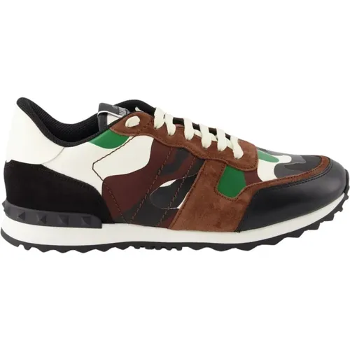 Camouflage Rockrunner Sneakers , male, Sizes: 9 UK, 7 1/2 UK, 8 UK, 9 1/2 UK, 11 UK, 6 UK, 8 1/2 UK, 10 UK - Valentino Garavani - Modalova