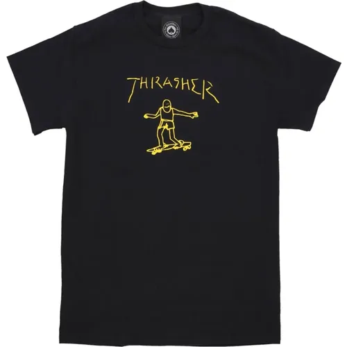 T-Shirts, unisex, , Size: M Logo Print Tee /Yellow Cotton - Thrasher - Modalova