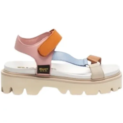 Contemporary Oversized Flat Sandals , female, Sizes: 5 UK, 8 UK, 7 UK, 6 UK - Blauer - Modalova
