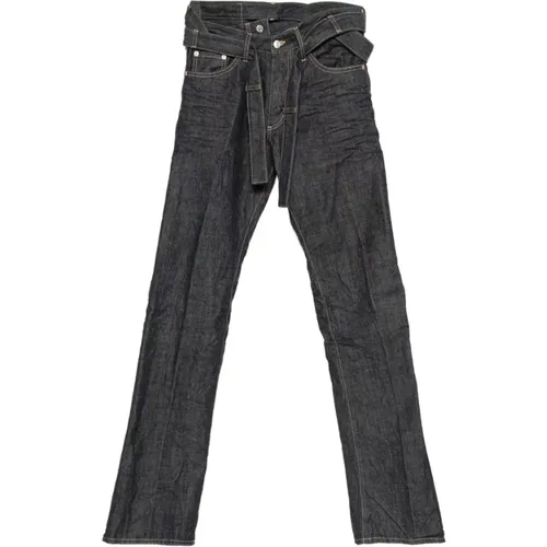 Straight Jeans, male, , Size: L Self-Tie Belt Straight Leg Jeans - Dsquared2 - Modalova