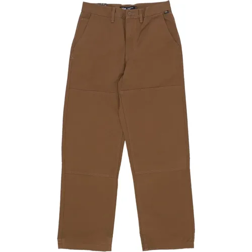 Straight Trousers, male, , Size: W34 High Waist Chino Loose Long Trousers - Vans - Modalova