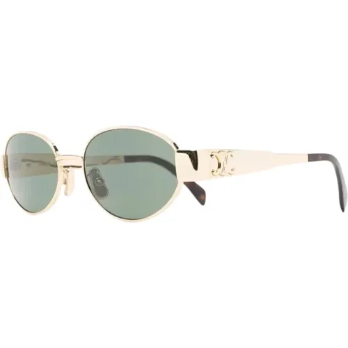Gold Sunglasses with Original Case , female, Sizes: 54 MM - Celine - Modalova