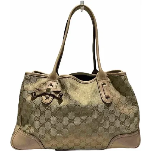 Pre-owned Tote Bags, female, , Size: ONE SIZE Pre-owned Canvas gucci-bags - Gucci Vintage - Modalova