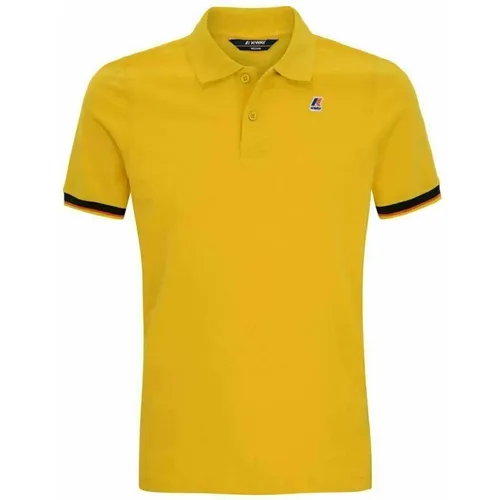 Polo Shirts, male, , Size: M Vincent Contrast Slim Fit Short Sleeve Polo Shirt - K-way - Modalova