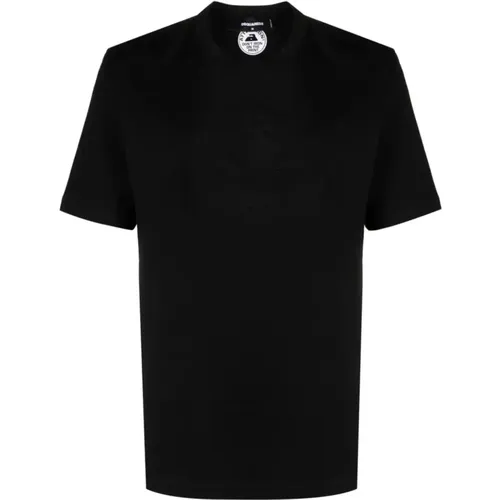 Tonaler Ahornblatt T-Shirt in Schwarz , Herren, Größe: M - Dsquared2 - Modalova