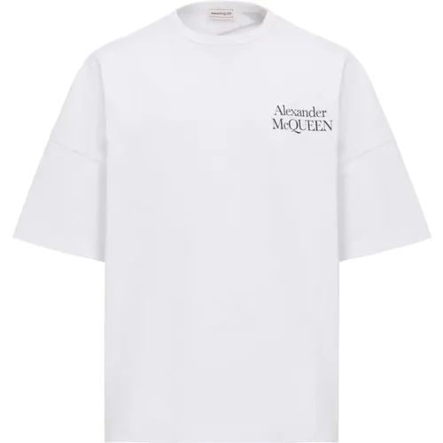 Exploded Logo T-Shirt /Black , male, Sizes: L, S, M - alexander mcqueen - Modalova