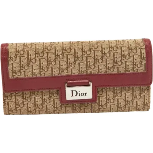 Pre-owned Wallets, female, , Size: ONE SIZE Pre-owned Canvas wallets - Dior Vintage - Modalova