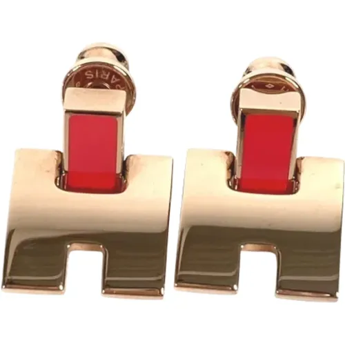 Pre-owned Jewellery, female, , Size: ONE SIZE Pre-owned Fabric earrings - Hermès Vintage - Modalova