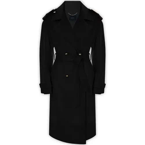 Trench Coats, female, , Size: XS Stylish Trench Coat with Wide Lapels - Kocca - Modalova