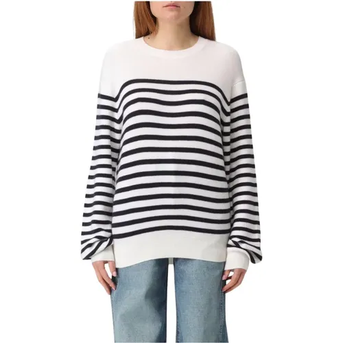 Cashmere Knitwear, female, , Size: XS Cashmere Stripe Pullover Sweater - Khaite - Modalova