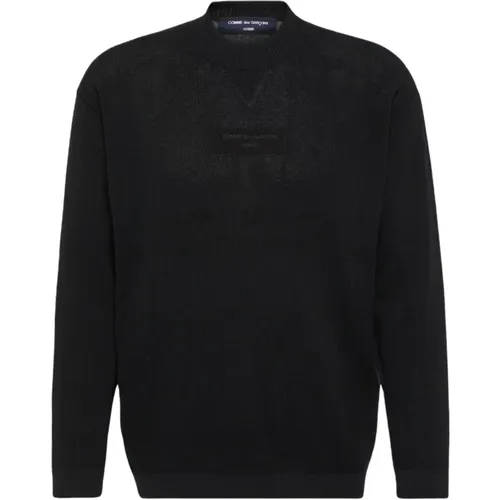 Embroidered Logo Cotton Sweater , male, Sizes: L, M - Comme des Garçons - Modalova