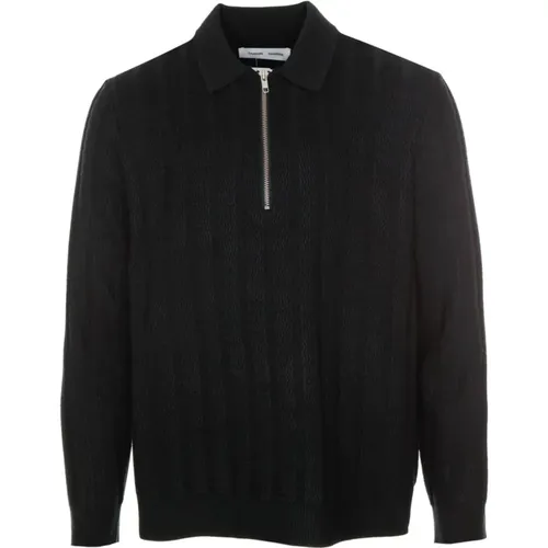 Wellenmuster Strick Polo Pullover - Samsøe Samsøe - Modalova