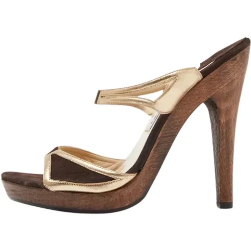Pre-owned Leather sandals , female, Sizes: 6 UK - Jimmy Choo Pre-owned - Modalova