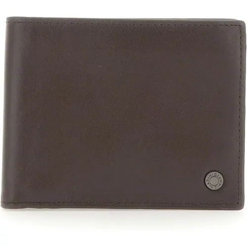 Wallets & Cardholders, male, , Size: ONE SIZE Men's Leather Wallet, Dark - Gianni Chiarini - Modalova