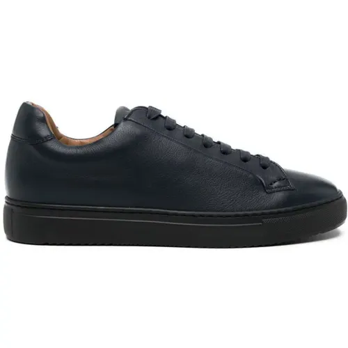 Boston Sneakers -avy , male, Sizes: 7 1/2 UK, 7 UK, 9 1/2 UK, 8 UK, 6 1/2 UK - Doucal's - Modalova