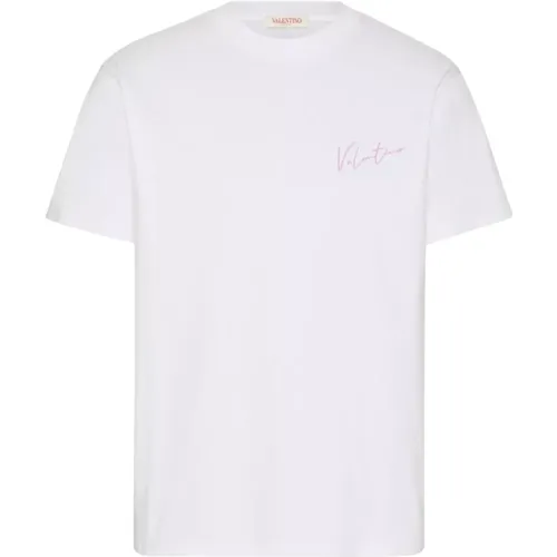 Weiße T-Shirts und Polos mit VLogo , Herren, Größe: M - Valentino Garavani - Modalova