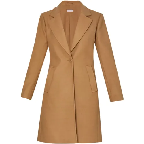 Camel Wool Coat Monopetto , female, Sizes: XL, L, XS, S, M, 2XS - Liu Jo - Modalova