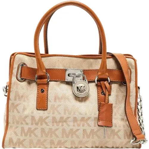 Pre-owned Tote Bags, female, , Size: ONE SIZE Pre-owned Canvas handbags - Michael Kors Pre-owned - Modalova