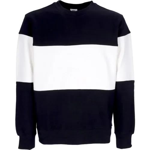 Sweatshirts, male, , Size: 2XL Colorblock Crewneck Sweatshirt /White - Nike - Modalova