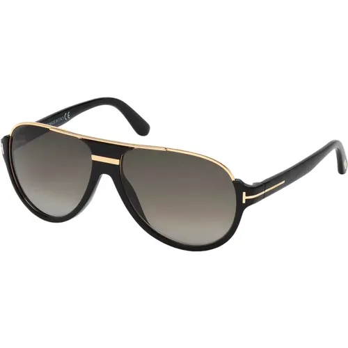 Sunglasses, male, , Size: 59 MM Dimitry Sunglasses Gold Grey Shaded - Tom Ford - Modalova