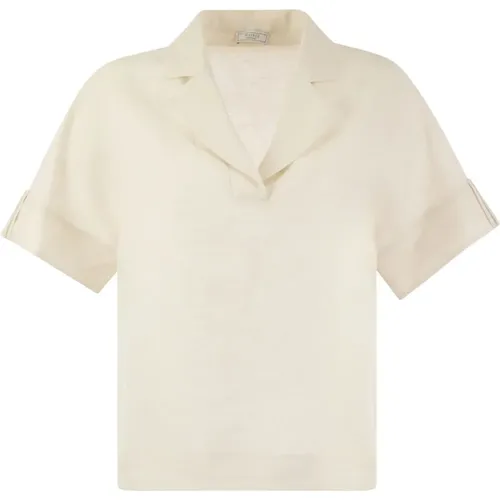 Pure Linen Shirt , female, Sizes: M - PESERICO - Modalova