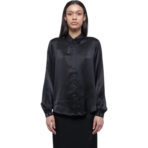 Satin Puff Sleeve Bluse , Damen, Größe: S - John Richmond - Modalova