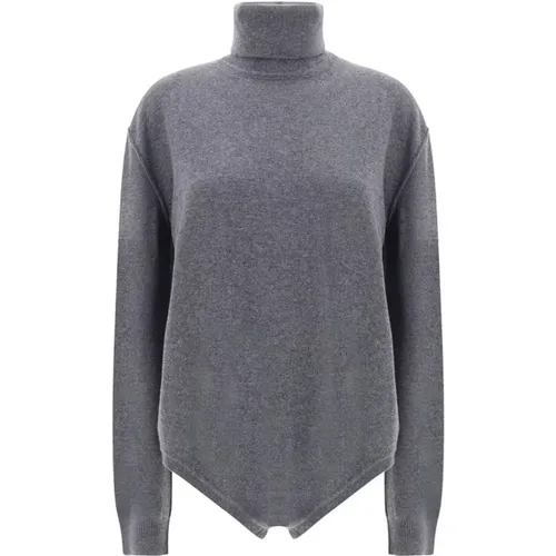 Body, female, , Size: S Ribbed High Collar Wool Sweater - Maison Margiela - Modalova