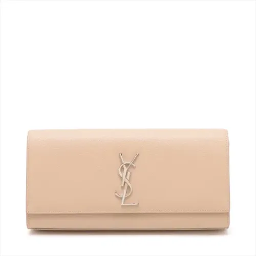 Pre-owned Wallets, female, , Size: ONE SIZE Pre-owned Leather clutches - Yves Saint Laurent Vintage - Modalova