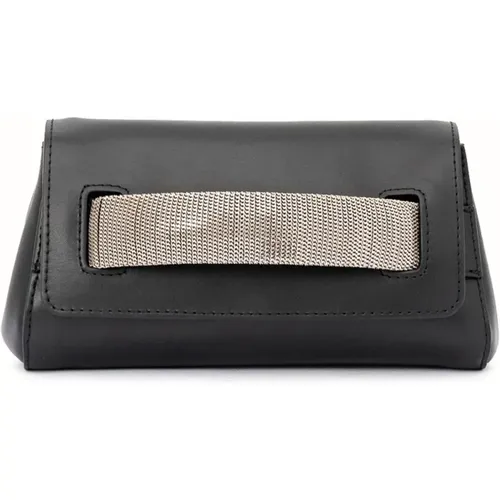 Clutches, female, , Size: ONE SIZE Nappa Leather Clutch Bag - Orciani - Modalova