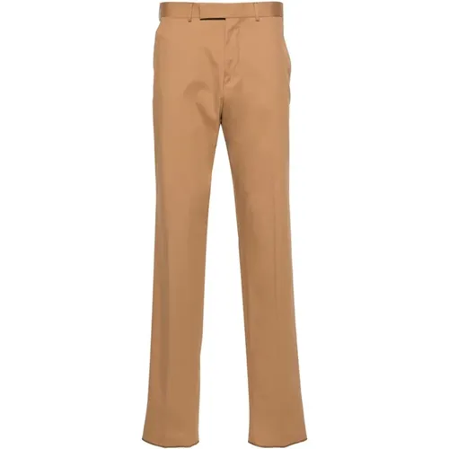 Suit Trousers, male, , Size: 3XL Formal Camel Pants - Z Zegna - Modalova