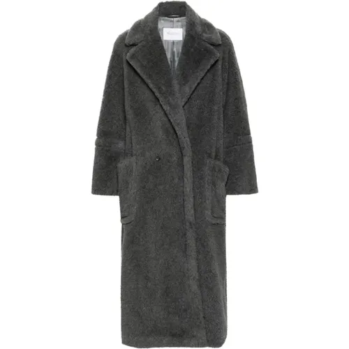 Faux-Fur Double-Breasted Coat , female, Sizes: XS, S - Max Mara - Modalova