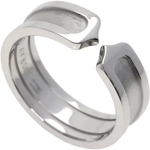 Pre-owned Jewellery, female, , Size: ONE SIZE Pre-owned White Gold rings - Cartier Vintage - Modalova