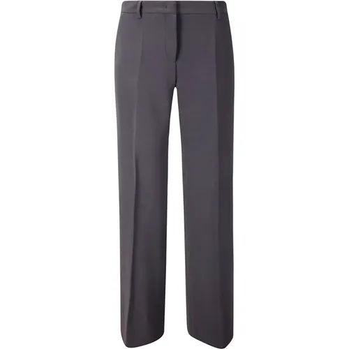 Wide Leg Trousers with Pressed Crease , female, Sizes: S, L - Alberto Biani - Modalova